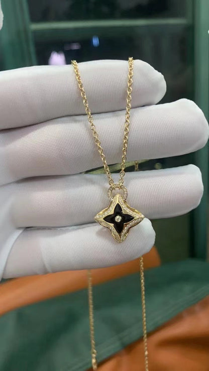[Loran]STAR PEDANT ROSE GOLD DIAMOND NECKLACE