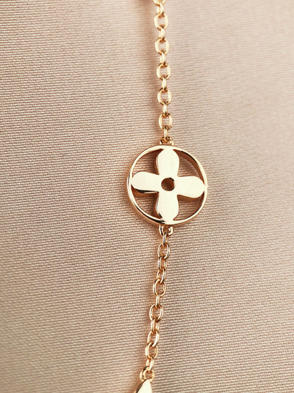 [Loran]STAR AND SUN 7 MOTIFS GOLD BRACELET
