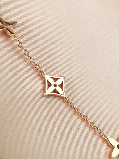 [Loran]STAR AND SUN 7 MOTIFS GOLD BRACELET