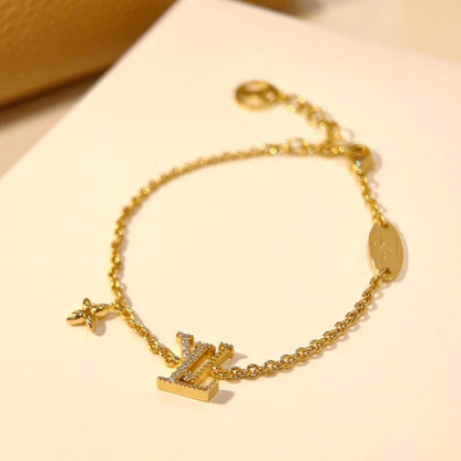 [Loran]LOGO STAR MOTIF GOLD BRACELET