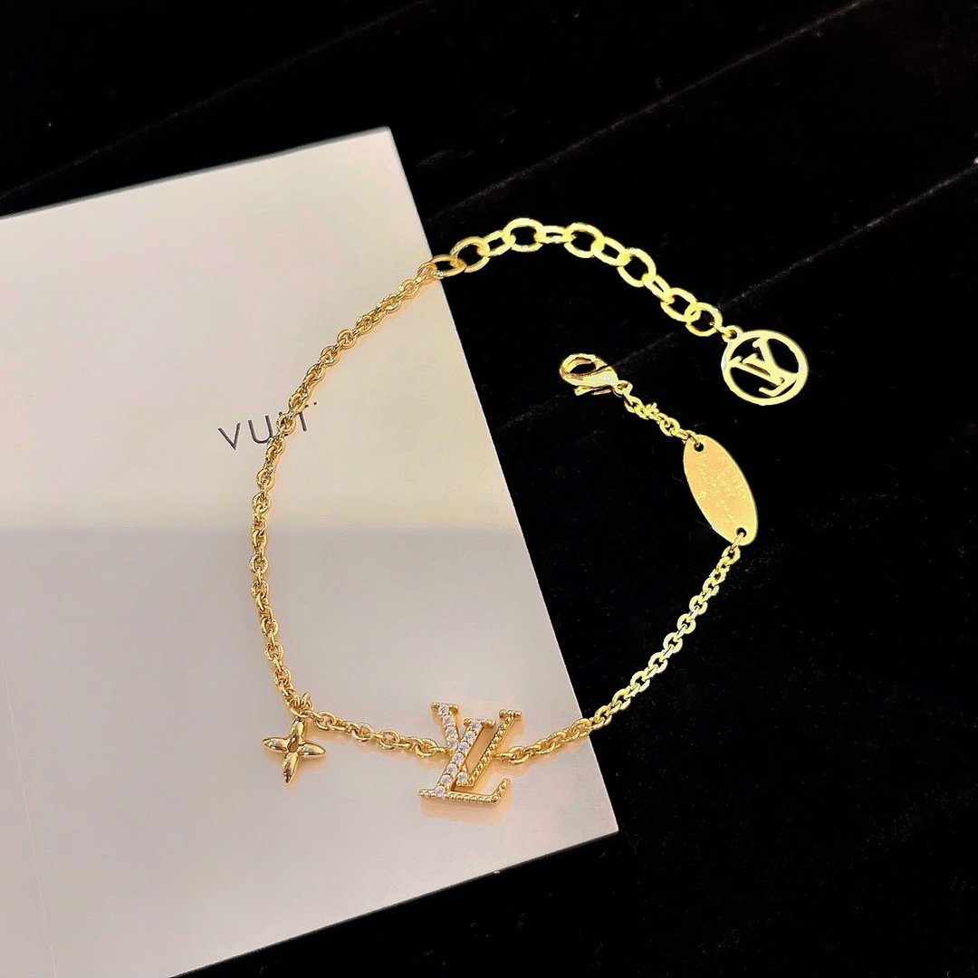 [Loran]LOGO STAR MOTIF GOLD BRACELET