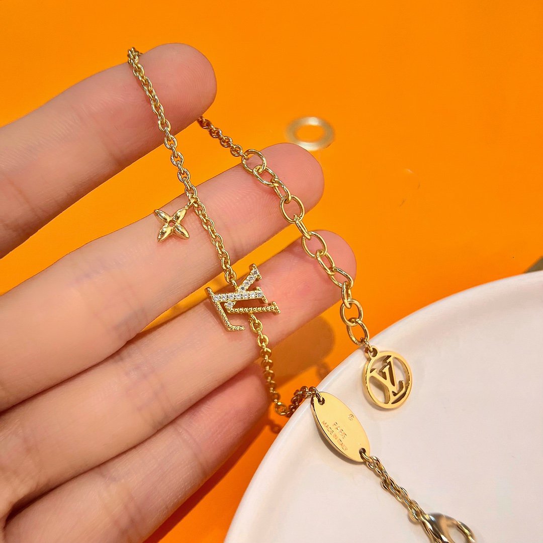 [Loran]LOGO STAR MOTIF GOLD BRACELET