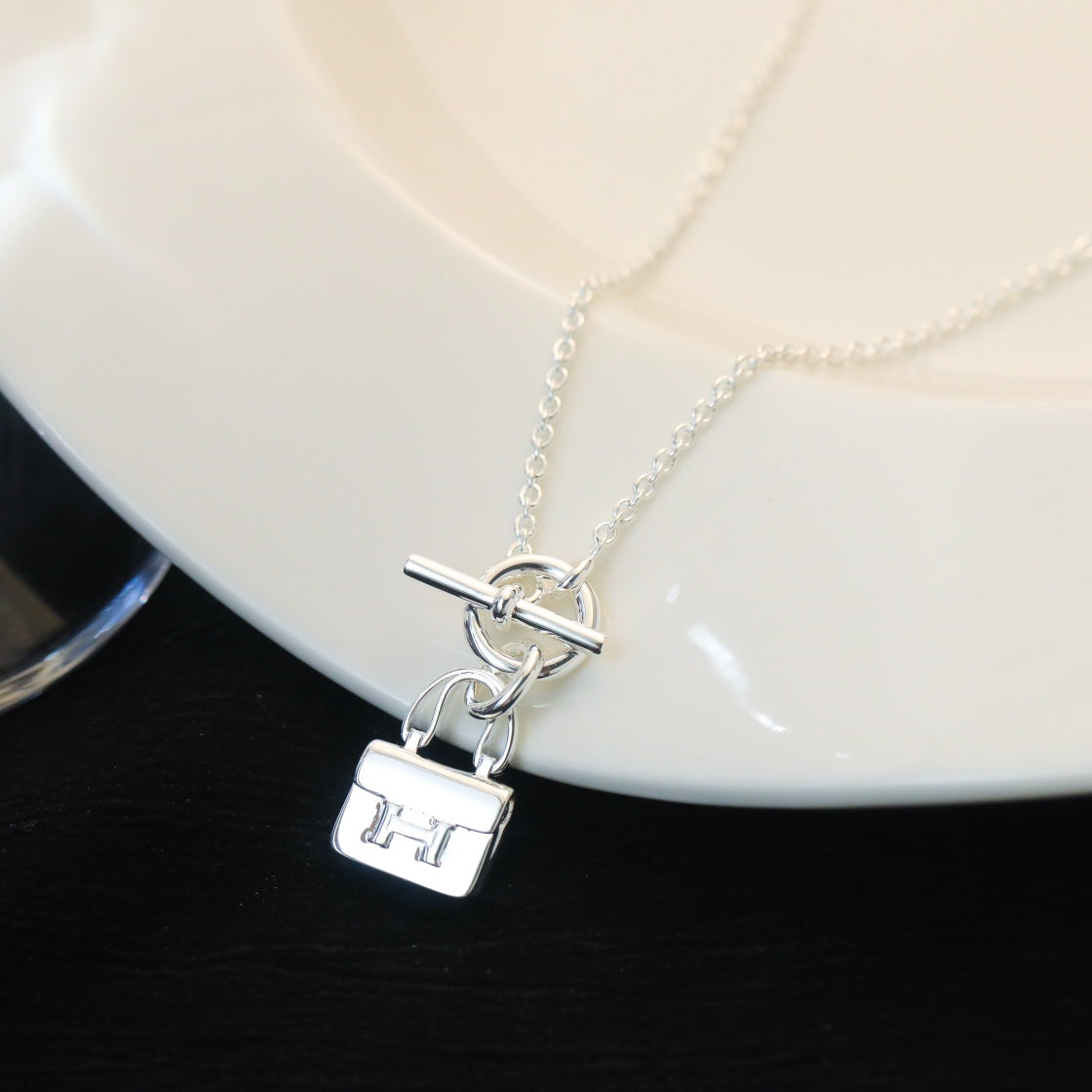 [Loran]POP H PEDANT SILVER NECKLACE