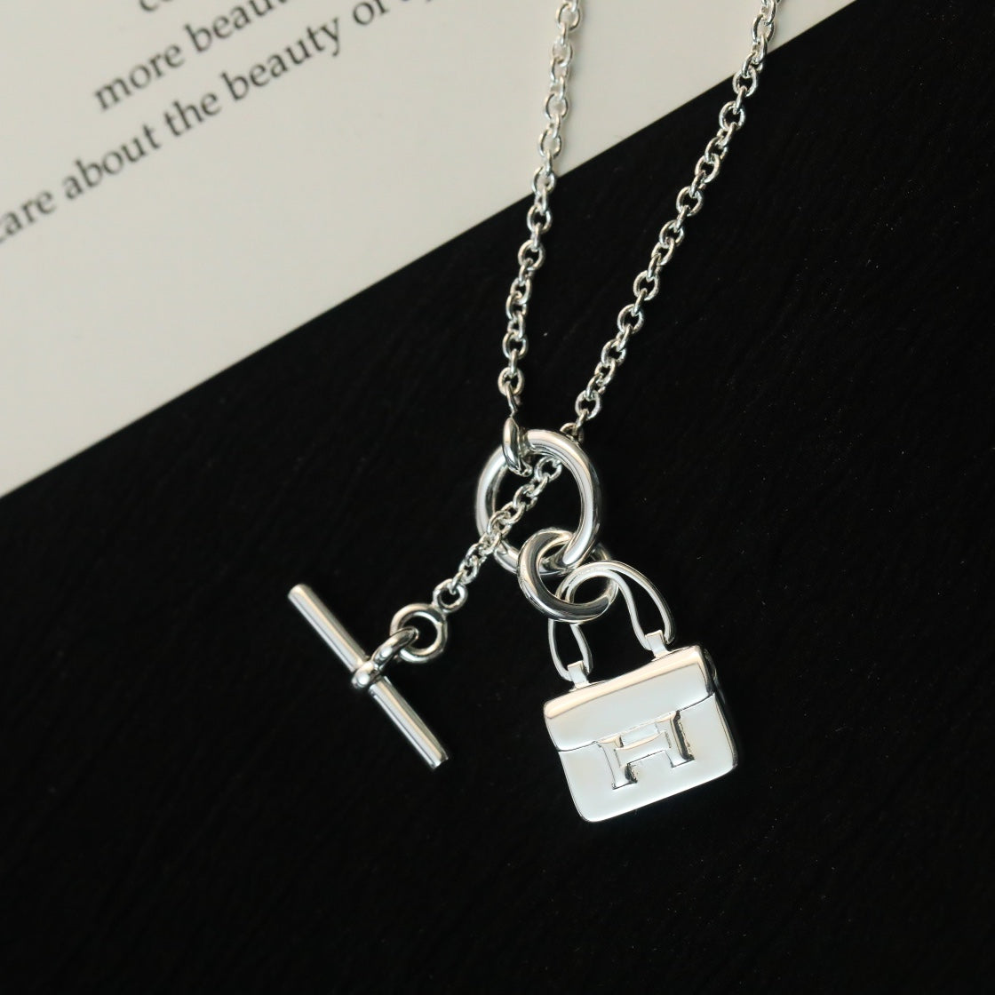 [Loran]POP H PEDANT SILVER NECKLACE