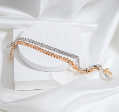 [Loran]KELLY CHAIN SILVER DIAMOND BRACELET