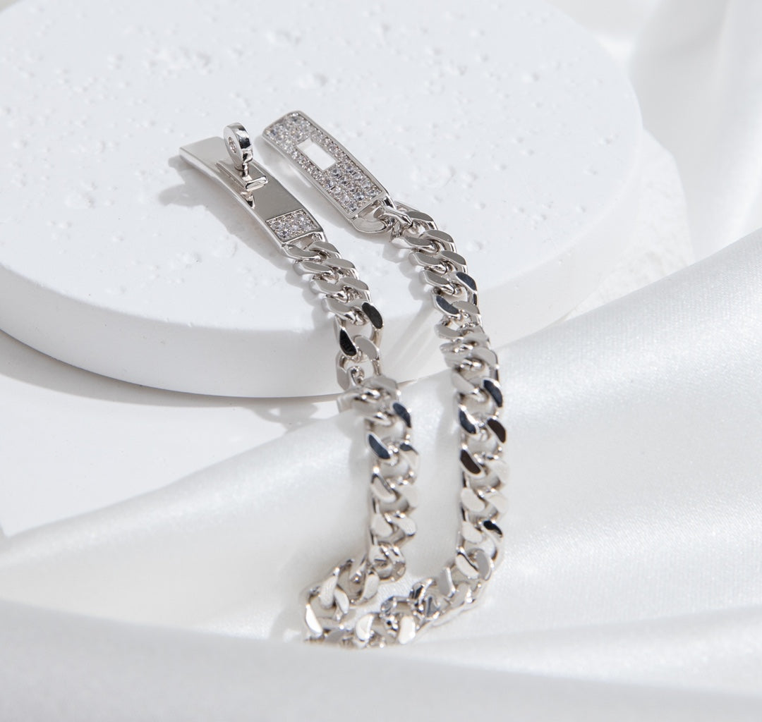 [Loran]KELLY CHAIN SILVER DIAMOND BRACELET