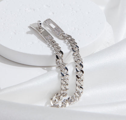 [Loran]KELLY CHAIN SILVER DIAMOND BRACELET