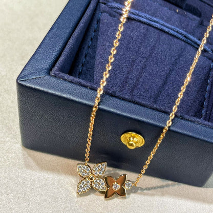 [Loran]STAR BLOSSOM NECKLACE ROSE GOLD DIAMONDS