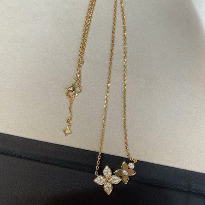 [Loran]STAR BLOSSOM NECKLACE ROSE GOLD DIAMONDS