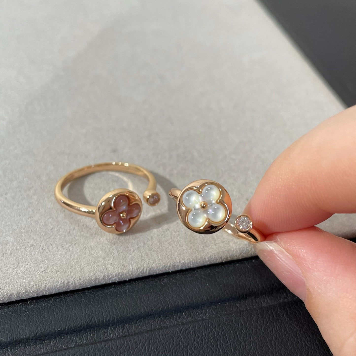 [Loran]SUN 1 DIAMOND PINK MOP RING