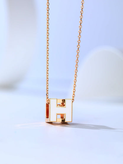 [Loran]H CAGE ROSE GOLD NECKLACE