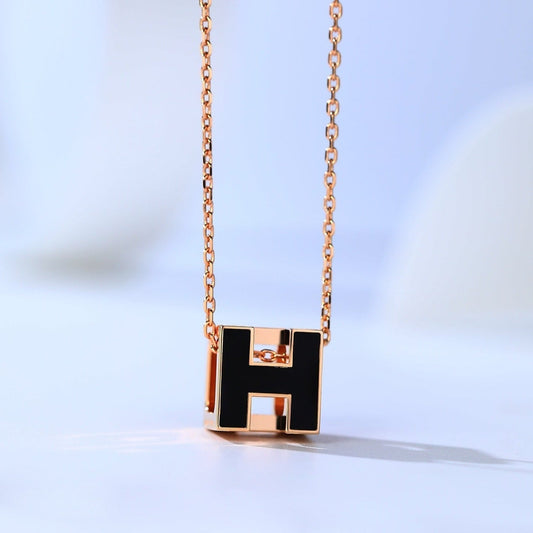 [Loran]H CAGE ROSE GOLD NECKLACE