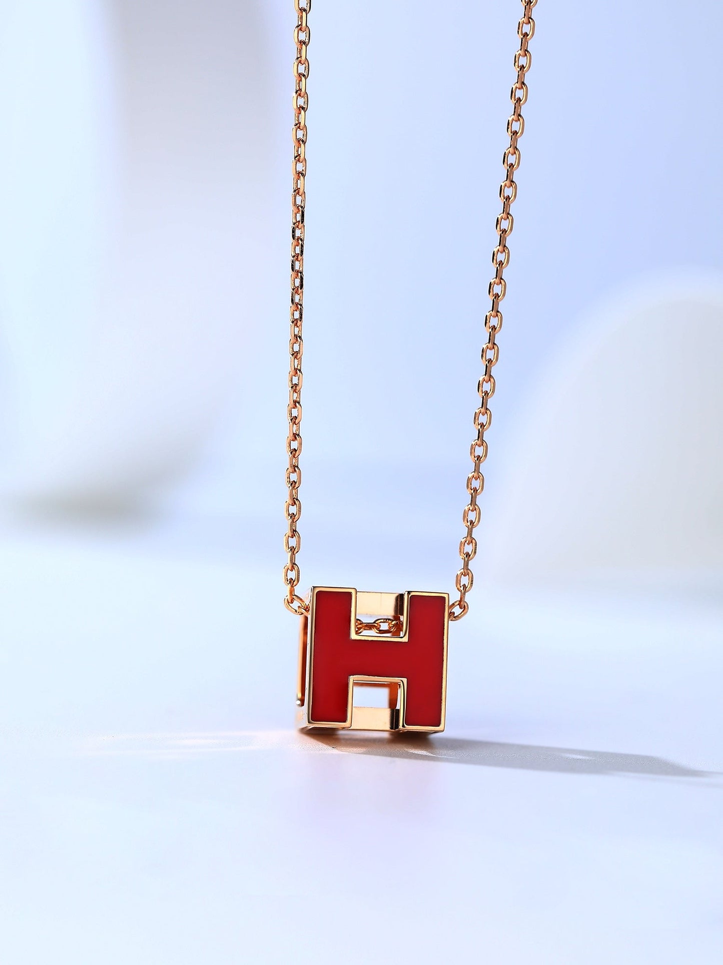 [Loran]H CAGE ROSE GOLD NECKLACE