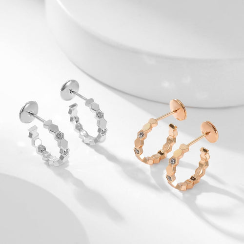 [Loran]BEE LOVE DIAMOND HOOP EARRINGS