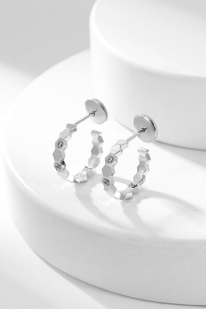 [Loran]BEE LOVE DIAMOND HOOP EARRINGS