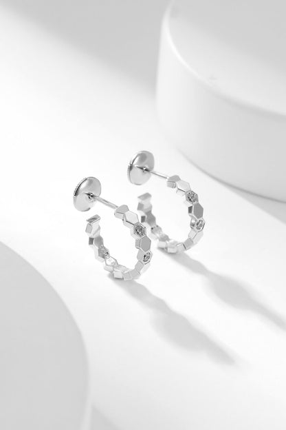 [Loran]BEE LOVE DIAMOND HOOP EARRINGS