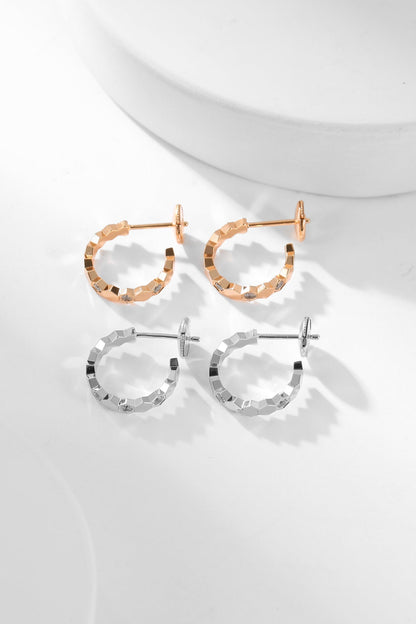 [Loran]BEE LOVE DIAMOND HOOP EARRINGS