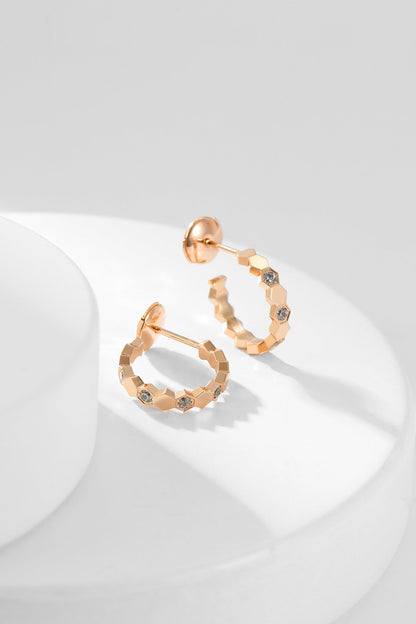 [Loran]BEE LOVE DIAMOND HOOP EARRINGS