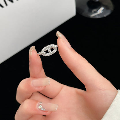 [Loran]RONDE SMALL SILVER DIAMOND RING
