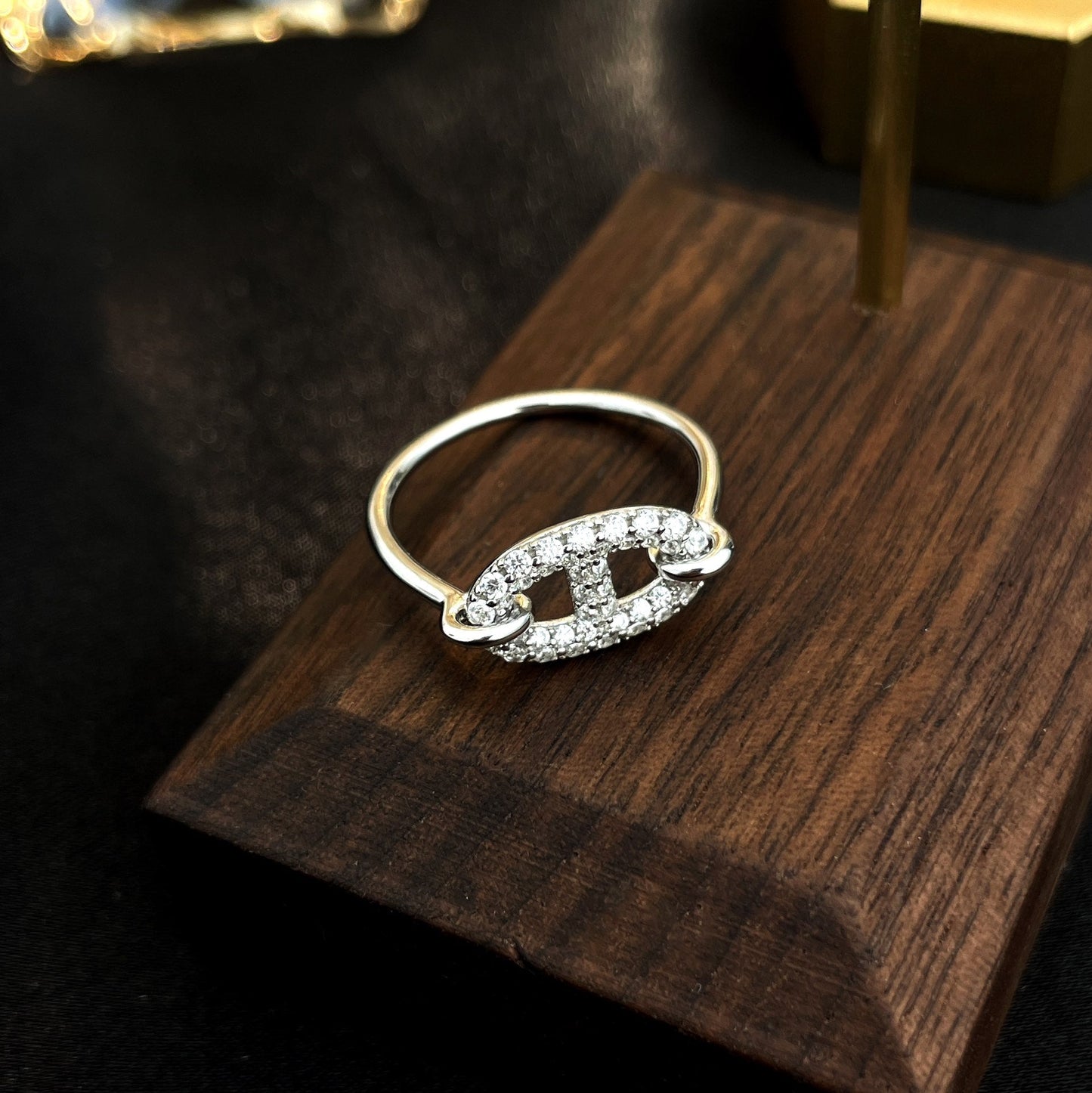[Loran]RONDE SMALL SILVER DIAMOND RING