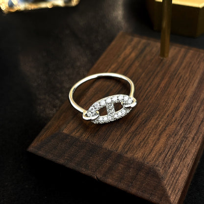 [Loran]RONDE SMALL SILVER DIAMOND RING