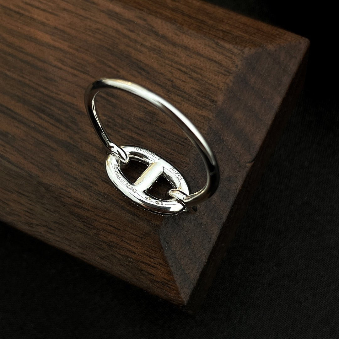 [Loran]RONDE SMALL SILVER DIAMOND RING