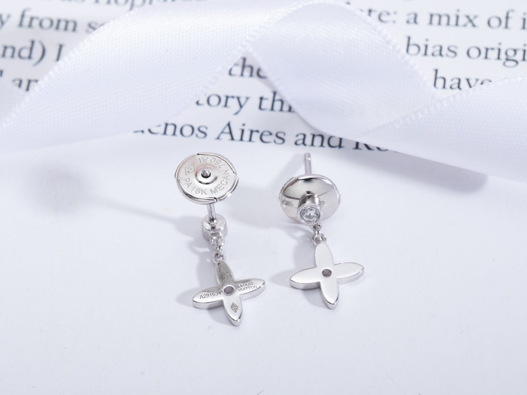 [Loran]VIDYLLE SILVER DIAMOND MINI DROP EARRINGS