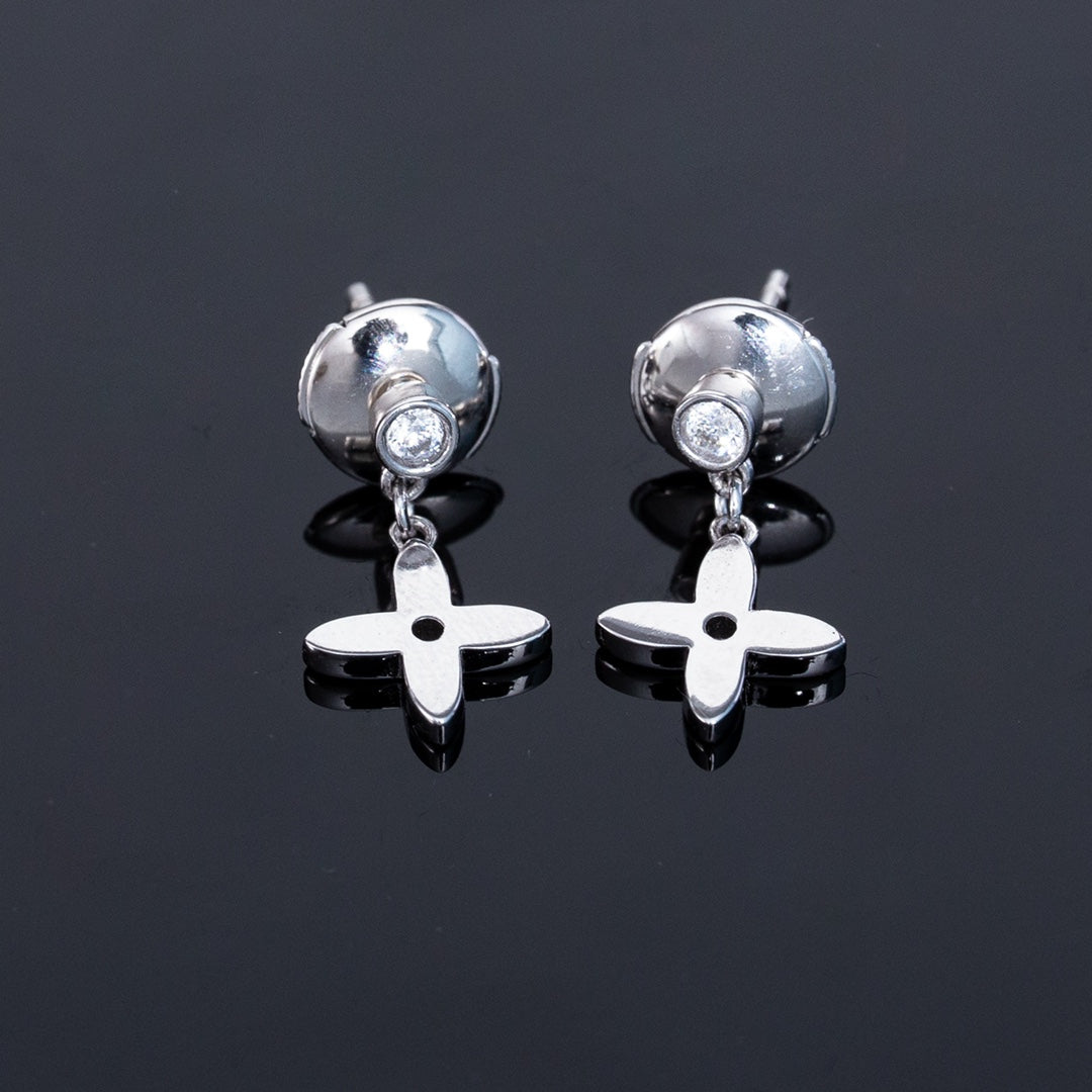 [Loran]VIDYLLE SILVER DIAMOND MINI DROP EARRINGS