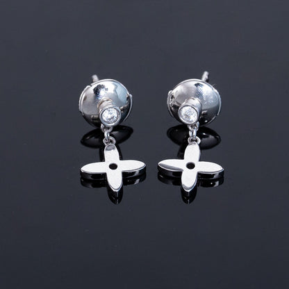 [Loran]VIDYLLE SILVER DIAMOND MINI DROP EARRINGS