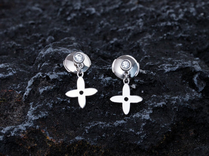 [Loran]VIDYLLE SILVER DIAMOND MINI DROP EARRINGS