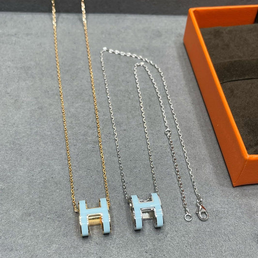 [Loran]POP H SKY BLUE NECKLACE