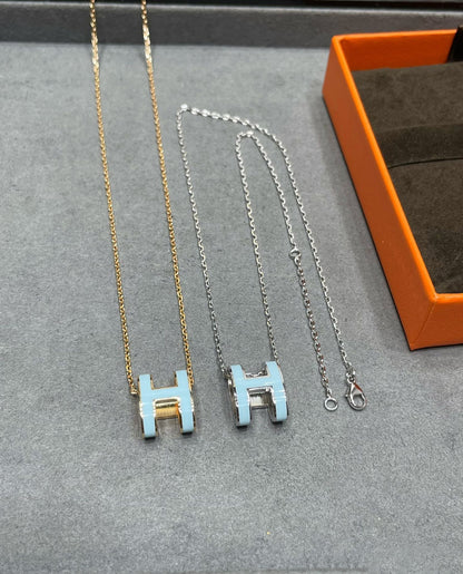 [Loran]POP H SKY BLUE NECKLACE