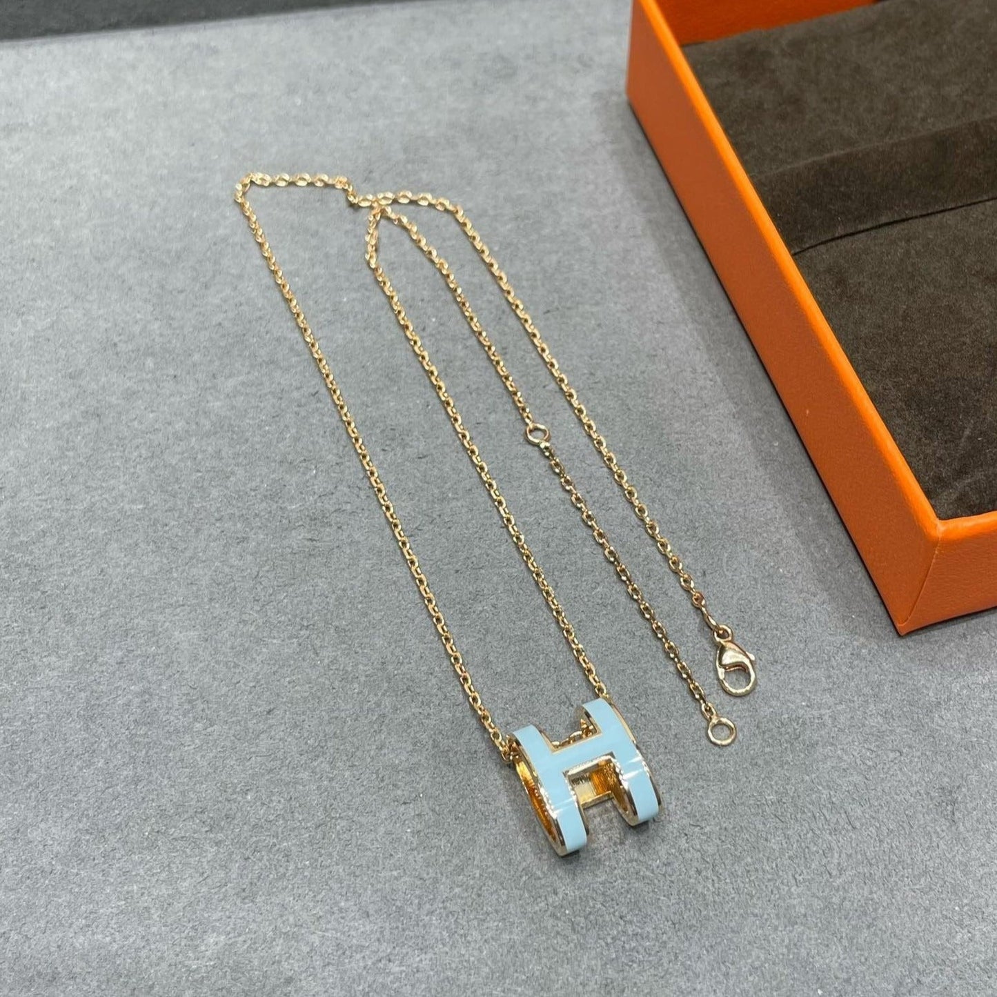 [Loran]POP H SKY BLUE NECKLACE