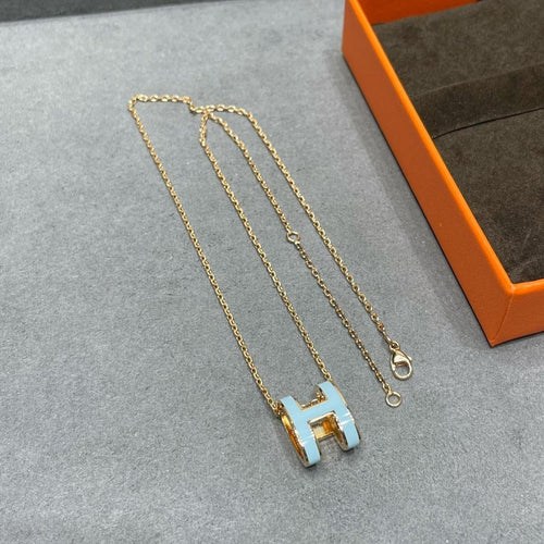 [Loran]POP H SKY BLUE NECKLACE