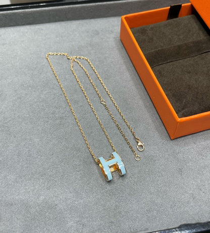 [Loran]POP H SKY BLUE NECKLACE