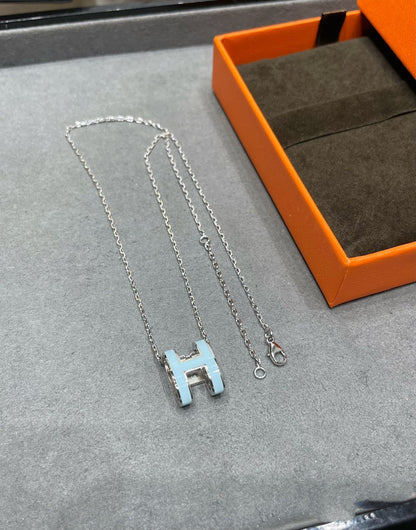 [Loran]POP H SKY BLUE NECKLACE