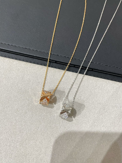 [Loran]LIENS EVIDENCE DIAMOND PAVED NECKLACE