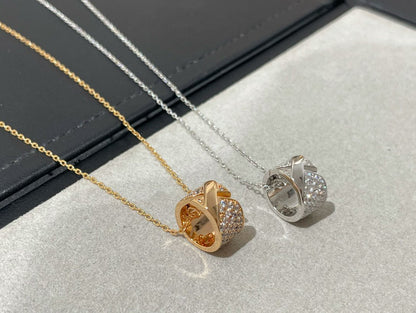 [Loran]LIENS EVIDENCE DIAMOND PAVED NECKLACE