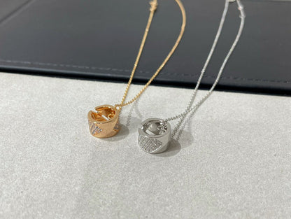 [Loran]LIENS EVIDENCE DIAMOND PAVED NECKLACE