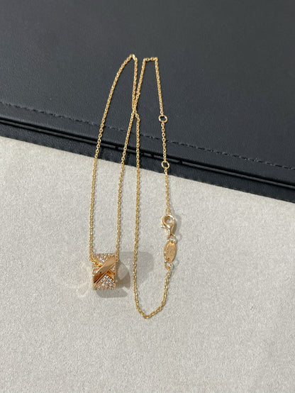 [Loran]LIENS EVIDENCE DIAMOND PAVED NECKLACE