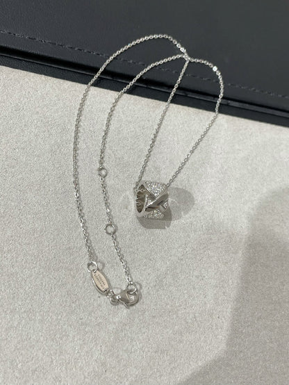 [Loran]LIENS EVIDENCE DIAMOND PAVED NECKLACE