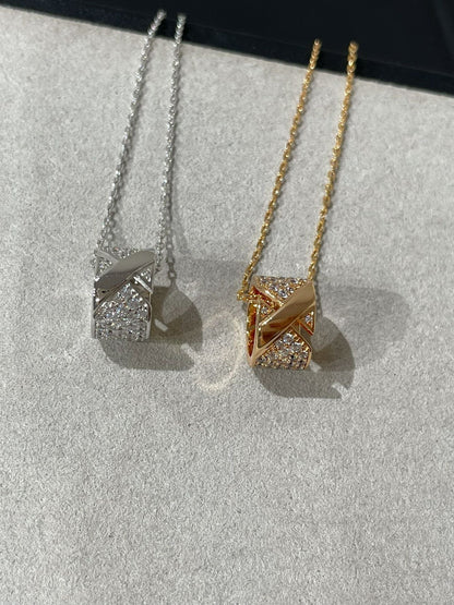 [Loran]LIENS EVIDENCE DIAMOND PAVED NECKLACE
