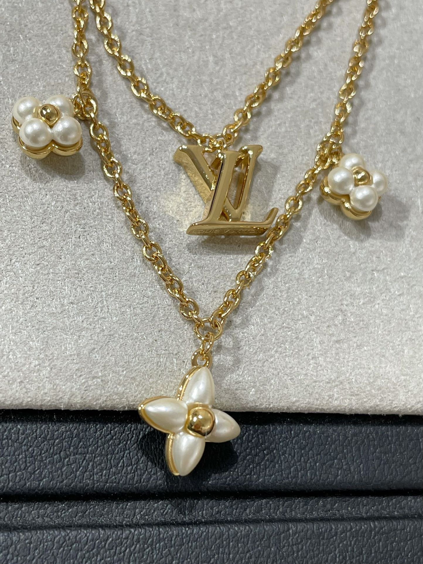 [Loran]FLOWERGRAM GOLD MOP DOUBLE ROW NECKLACE