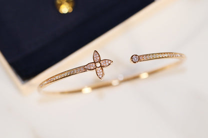 [Loran]IDYLLE GOLD OPEN BRACELET DIAMOND PAVED
