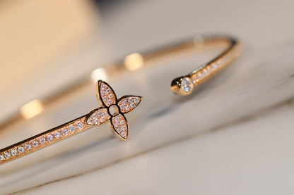 [Loran]IDYLLE GOLD OPEN BRACELET DIAMOND PAVED