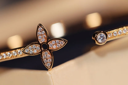 [Loran]IDYLLE GOLD OPEN BRACELET DIAMOND PAVED