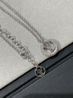 [Loran]BY NIGHT DIAMOND PAVED NECKLACE