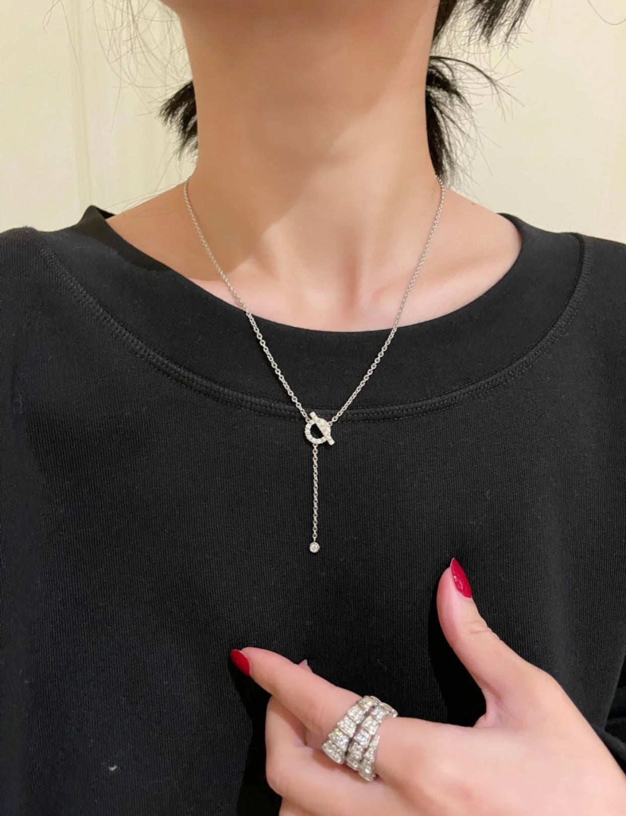 [Loran]FINESSE SILVER DIAMOND NECKLACE