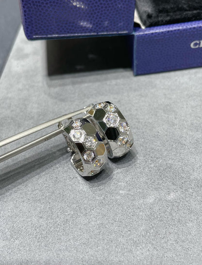 [Loran]BEE LOVE DIAMOND HOOP EARRINGS