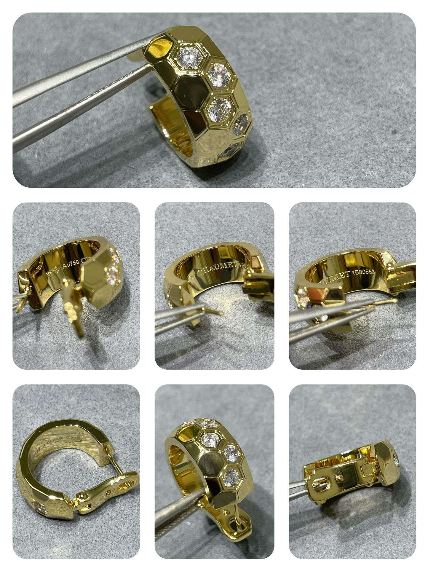 [Loran]BEE LOVE DIAMOND HOOP EARRINGS